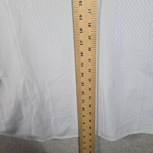 ETON Long Sleeve Blue & White Poplin Dress Shirt 17 (43) Slim Fit Mint! - Picture 10 of 12